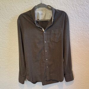 rag & bone Men's Brown Long-Sleeve Casual Button-Down Shirt